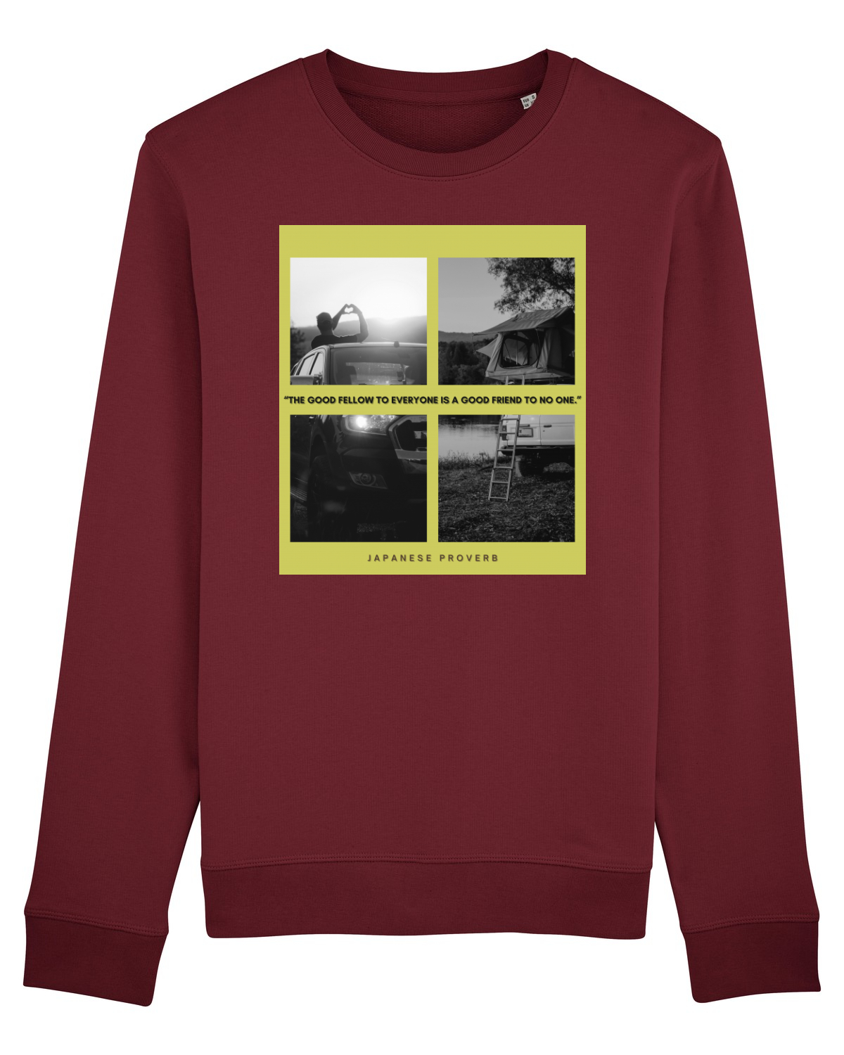 Bluză mânecă lungă Unisex Rise Burgundy