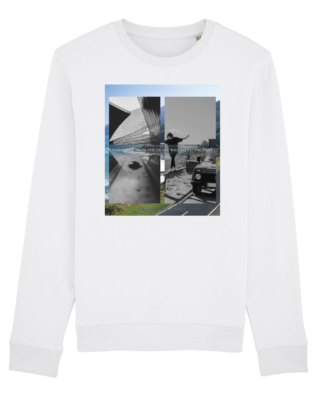 Bluză mânecă lungă Unisex Rise White