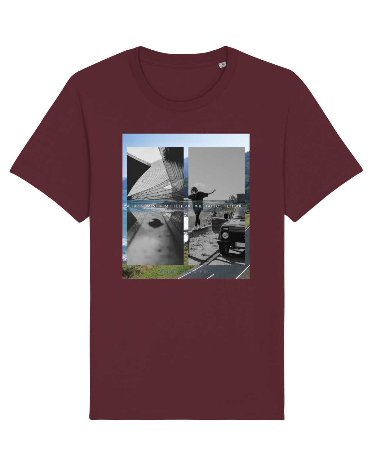 Tricou mânecă scurtă Unisex Rocker Burgundy