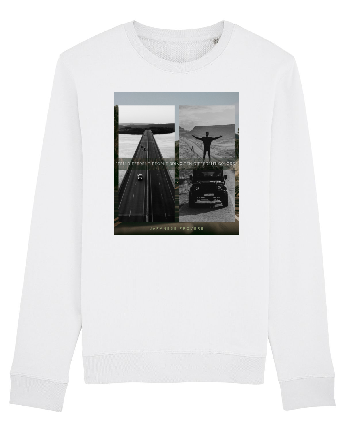 Bluză mânecă lungă Unisex Rise White