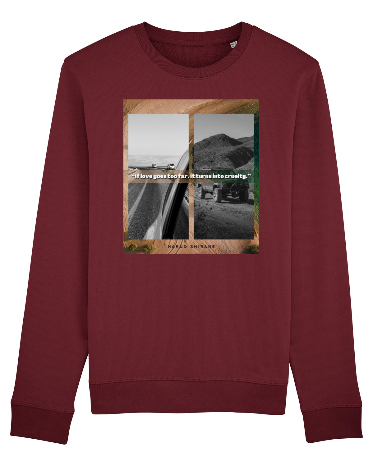 Bluză mânecă lungă Unisex Rise Burgundy