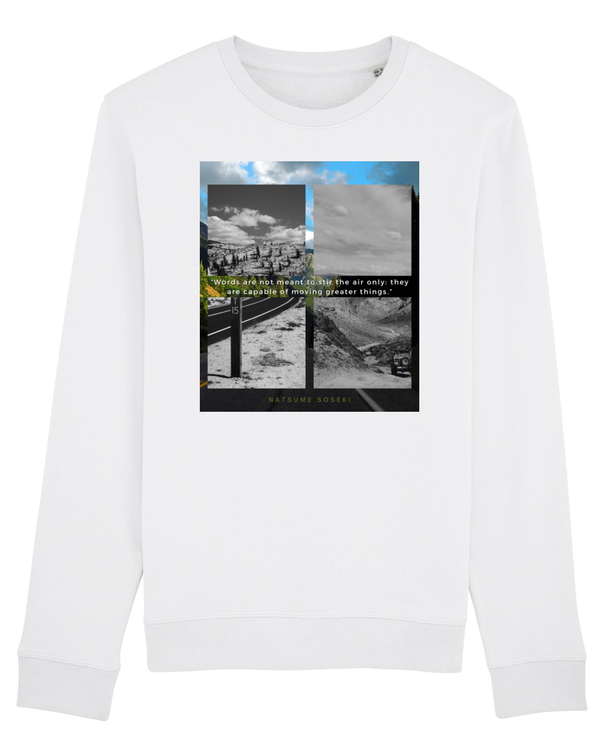 Bluză mânecă lungă Unisex Rise White