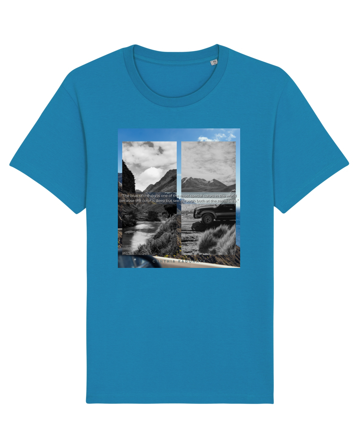 Tricou mânecă scurtă Unisex Rocker Azur