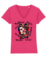 Minimalist Design - V2 Tricou mânecă scurtă guler V Damă Evoker