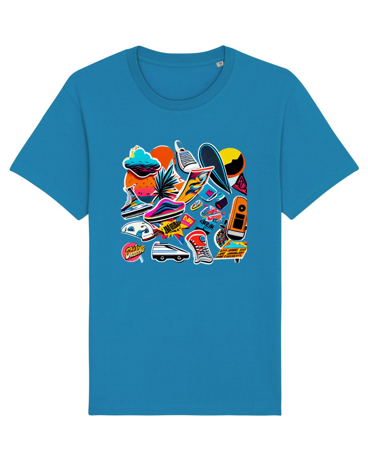 Tricou mânecă scurtă Unisex Rocker Azur