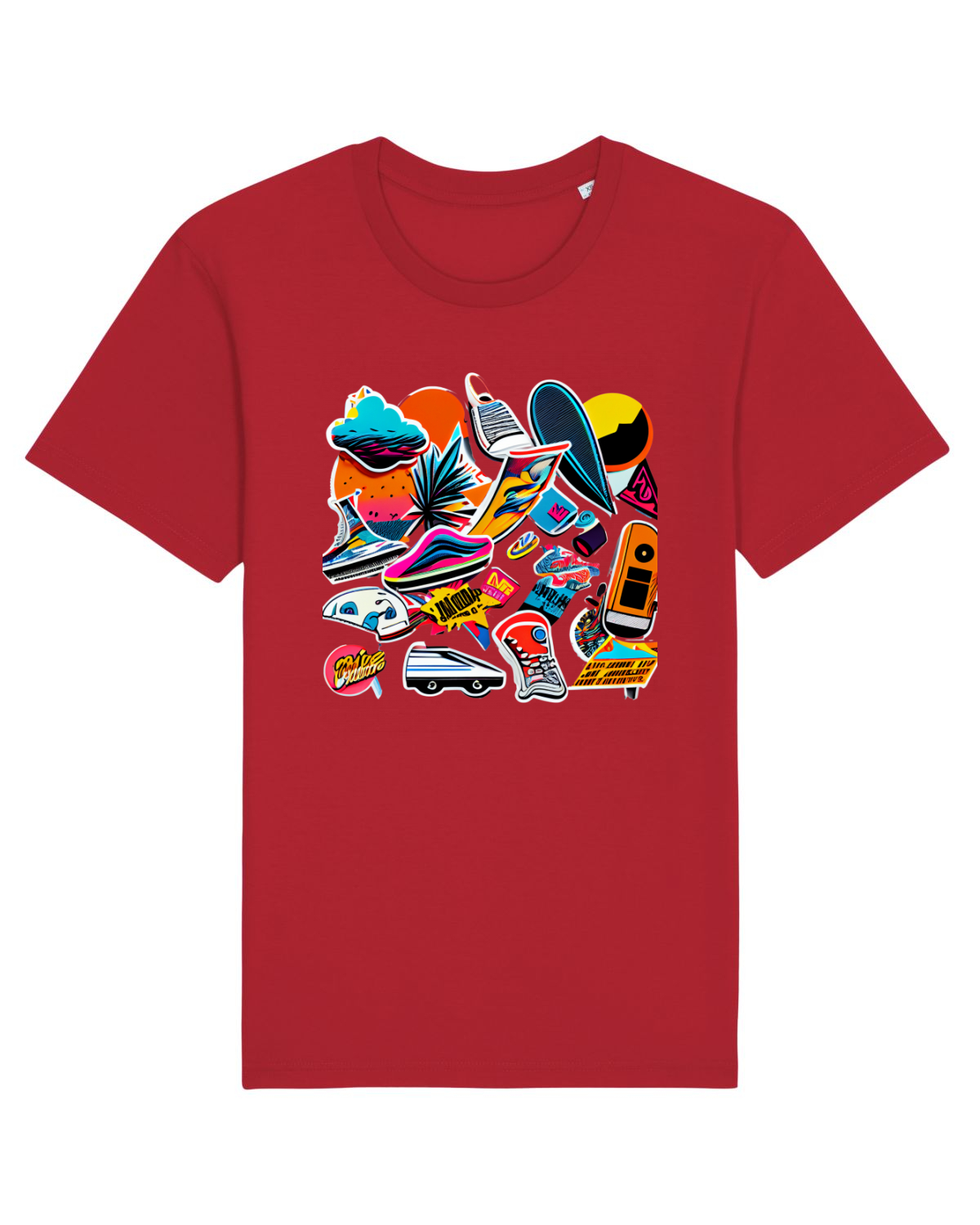 Tricou mânecă scurtă Unisex Rocker Red