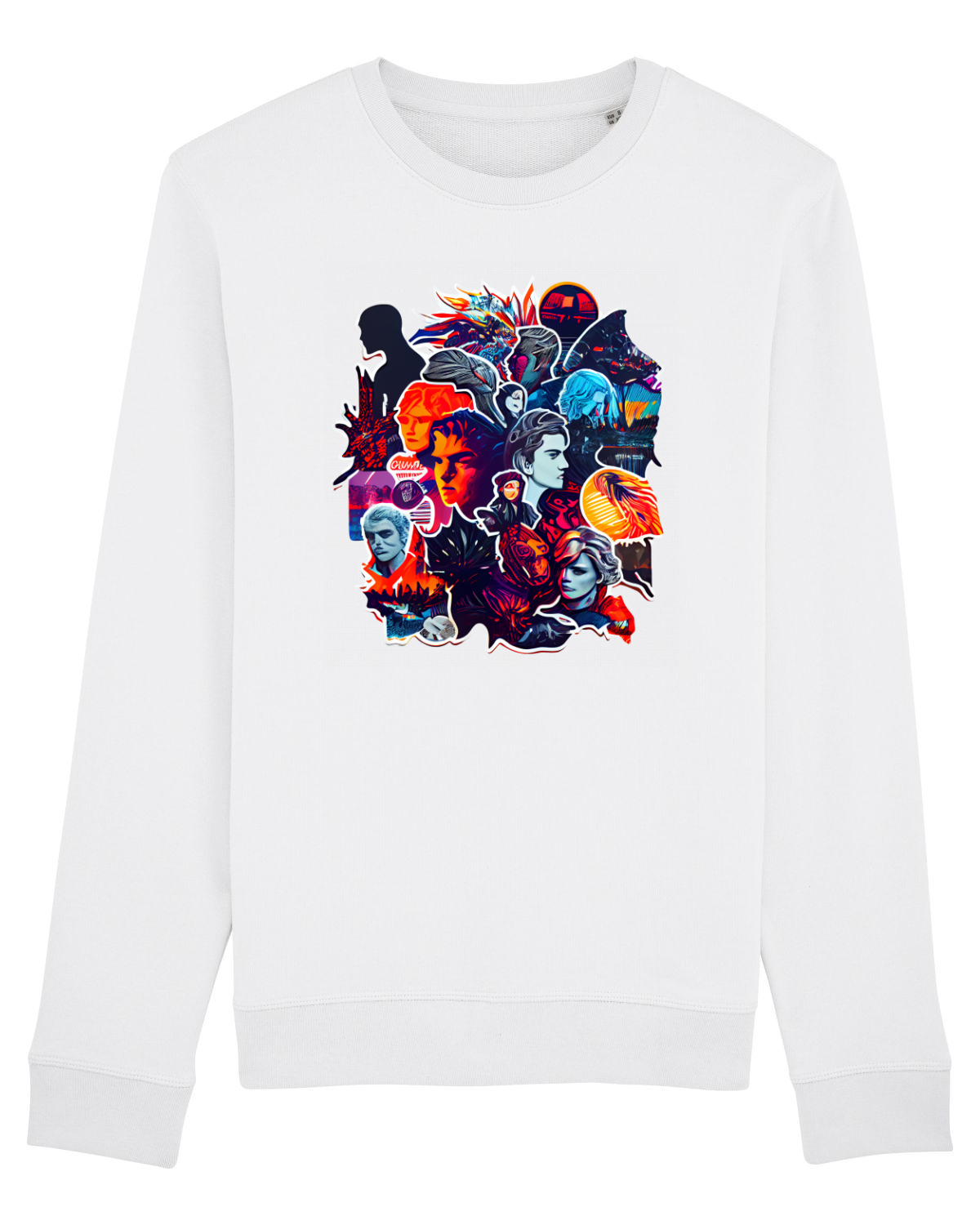 Bluză mânecă lungă Unisex Rise White