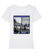 No Road Is Too Long In The Company Of A Friend Tricou mânecă scurtă guler larg fitted Damă Expresser