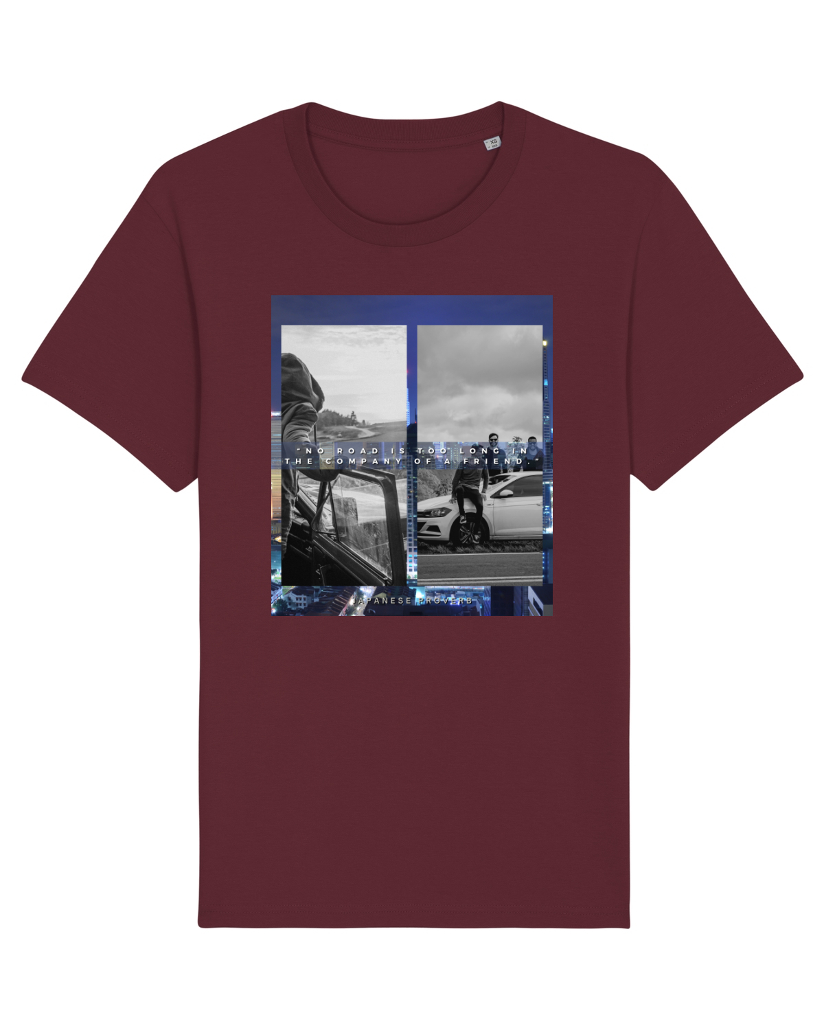 Tricou mânecă scurtă Unisex Rocker Burgundy
