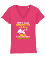 Construction Joke Tricou mânecă scurtă guler V Damă Evoker