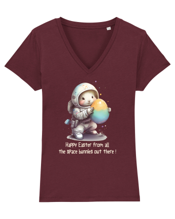 Space Easter - Happy Easter from all the space bunnies Burgundy