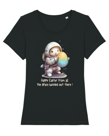 Space Easter - Happy Easter from all the space bunnies Black
