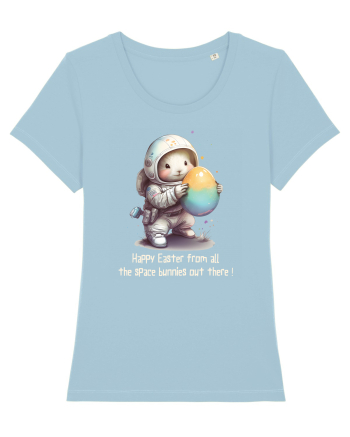 Space Easter - Happy Easter from all the space bunnies Sky Blue
