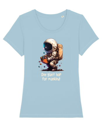 Space Easter - One giant hop for mankind Sky Blue