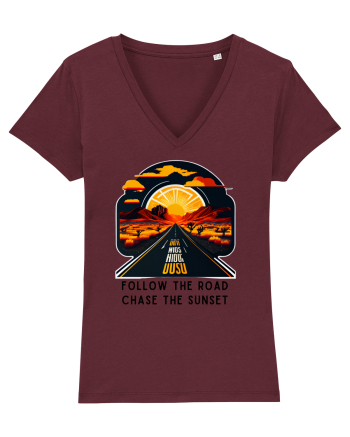 FOLLOW THE ROAD - V1 Burgundy