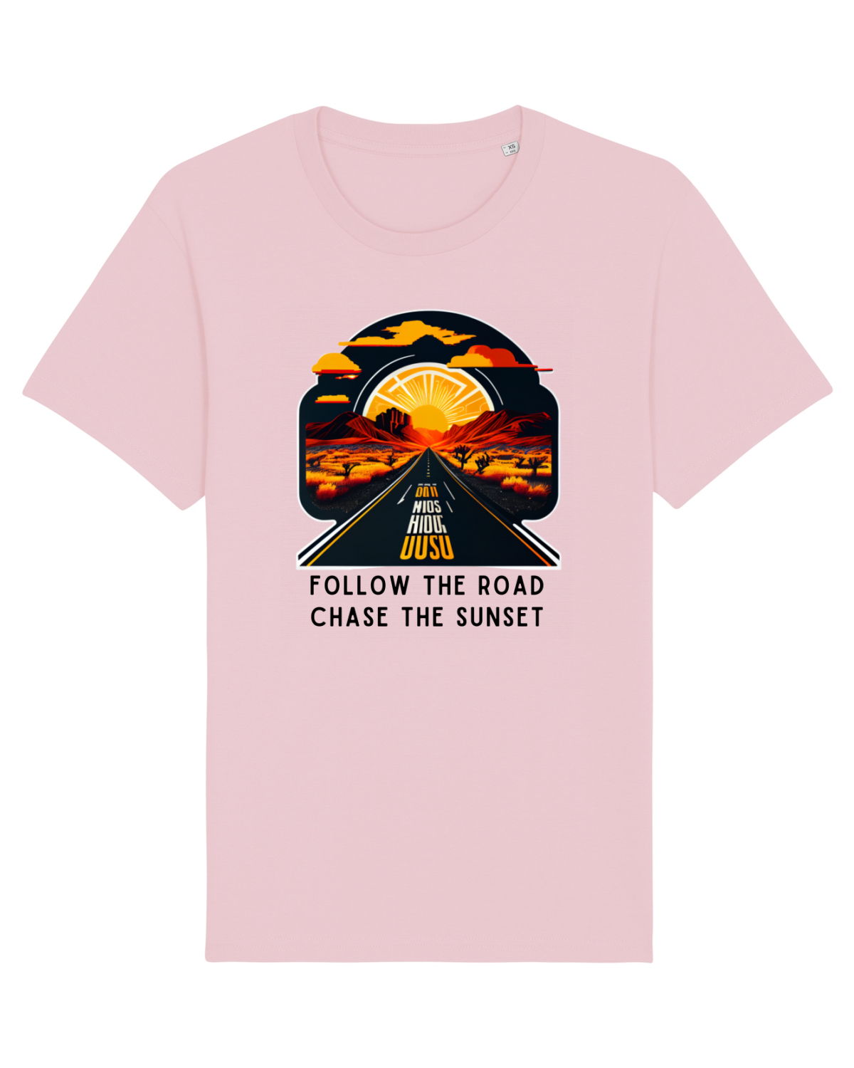 Tricou mânecă scurtă Unisex Rocker Cotton Pink