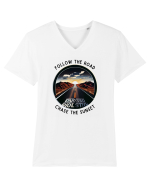 FOLLOW THE ROAD - V2 Tricou mânecă scurtă guler V Bărbat Presenter