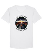 FOLLOW THE ROAD - V2 Tricou mânecă scurtă guler larg Bărbat Skater