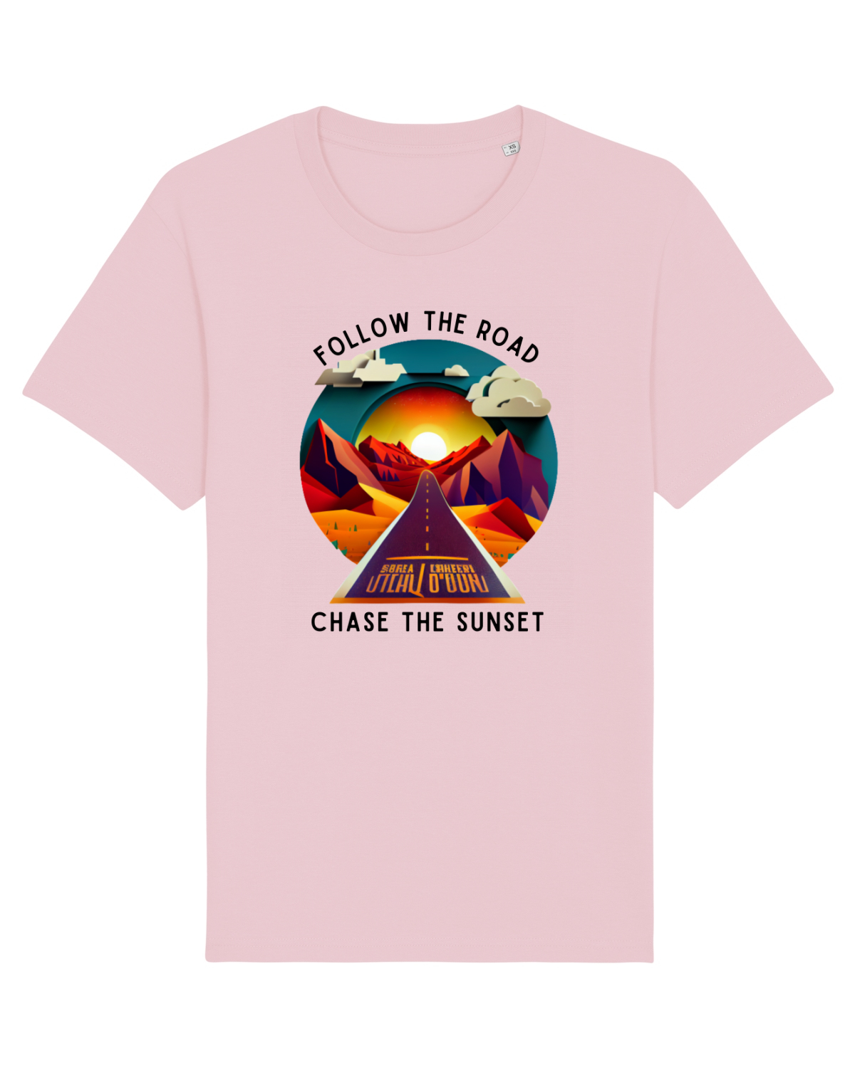 Tricou mânecă scurtă Unisex Rocker Cotton Pink