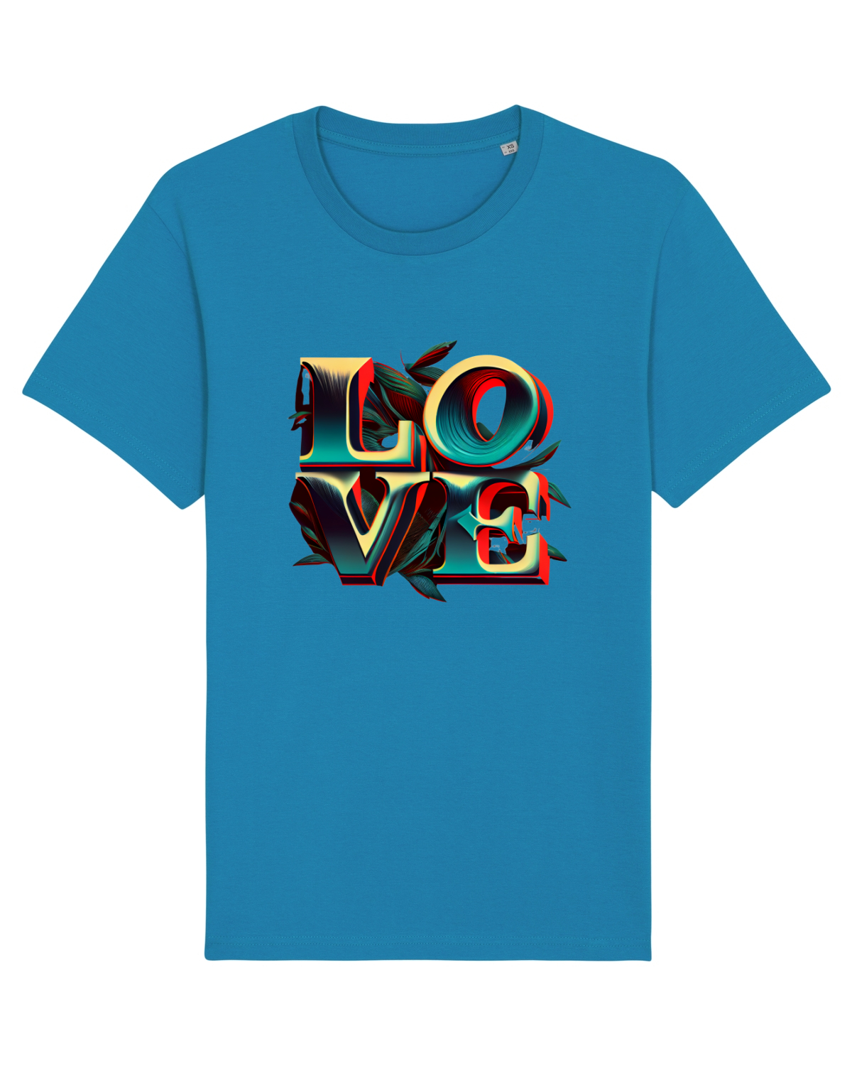 Tricou mânecă scurtă Unisex Rocker Azur