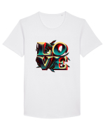 just LOVE IT ! Tricou mânecă scurtă guler larg Bărbat Skater
