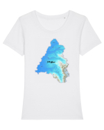 Bihor County Map Tricou mânecă scurtă guler larg fitted Damă Expresser