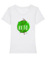 Keto life Tricou mânecă scurtă guler larg fitted Damă Expresser