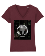 Challenge Your Limits Tricou mânecă scurtă guler V Damă Evoker