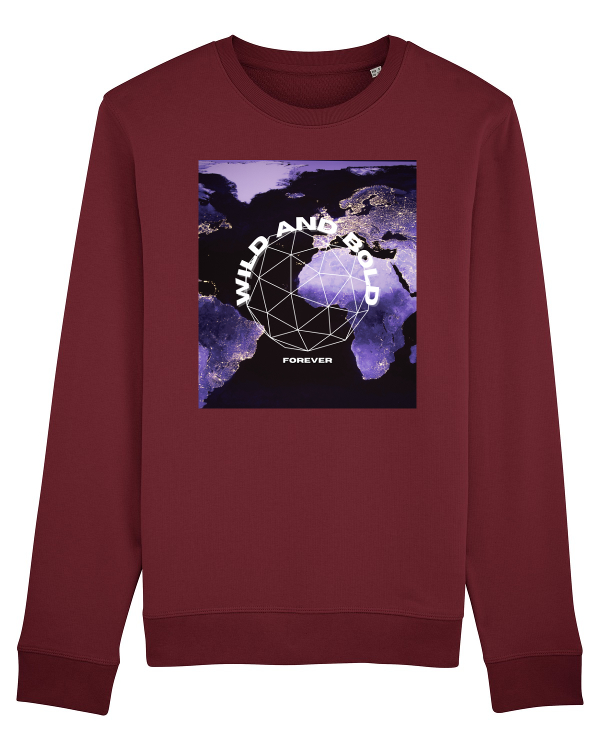 Bluză mânecă lungă Unisex Rise Burgundy
