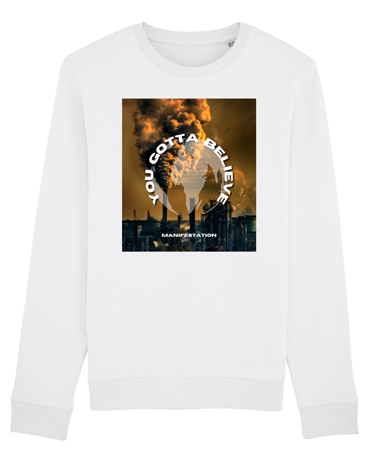 Bluză mânecă lungă Unisex Rise White