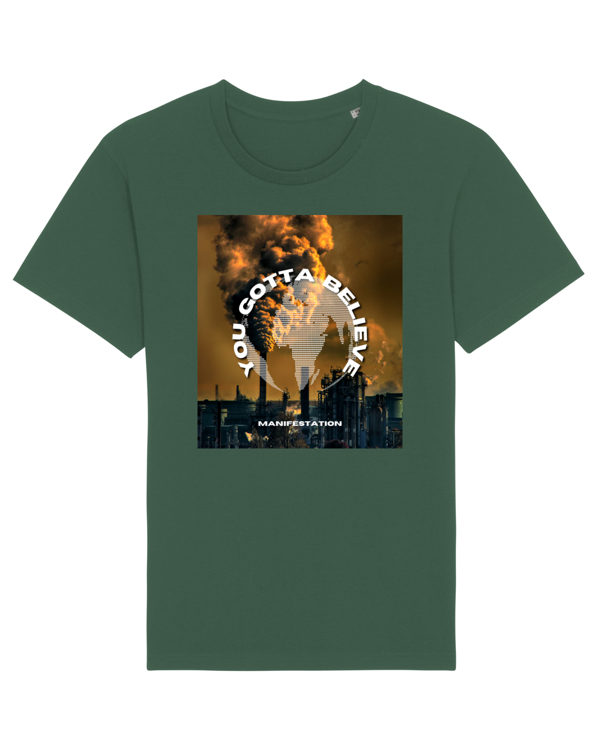 Tricou mânecă scurtă Unisex Rocker Bottle Green