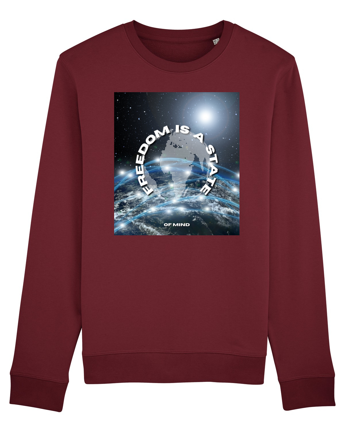 Bluză mânecă lungă Unisex Rise Burgundy