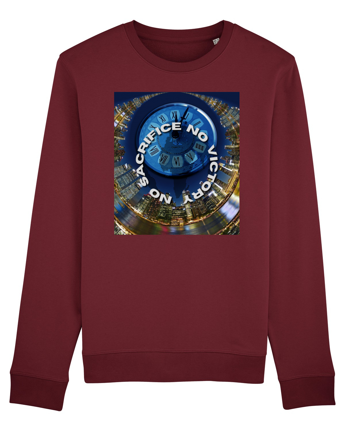 Bluză mânecă lungă Unisex Rise Burgundy