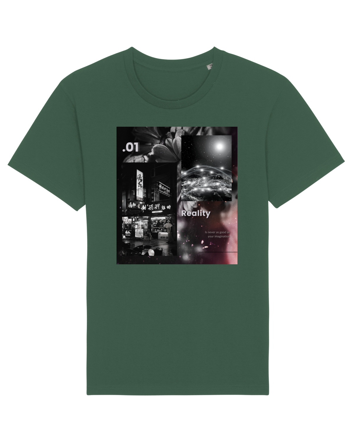 Tricou mânecă scurtă Unisex Rocker Bottle Green