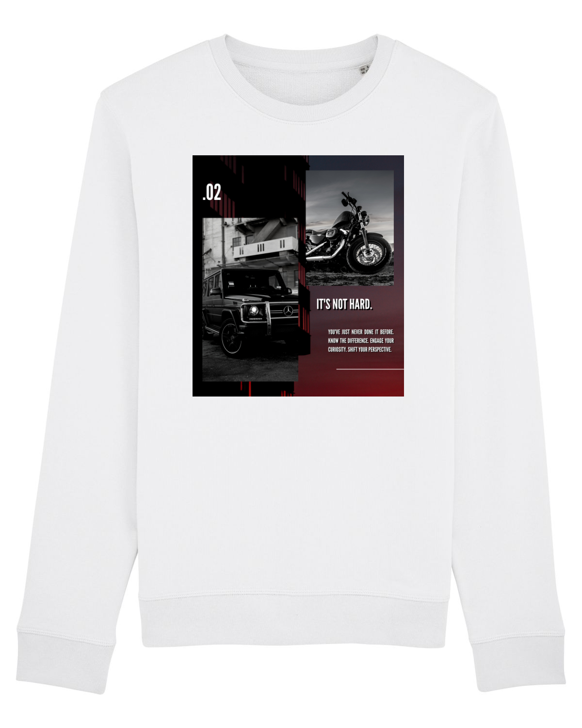 Bluză mânecă lungă Unisex Rise White