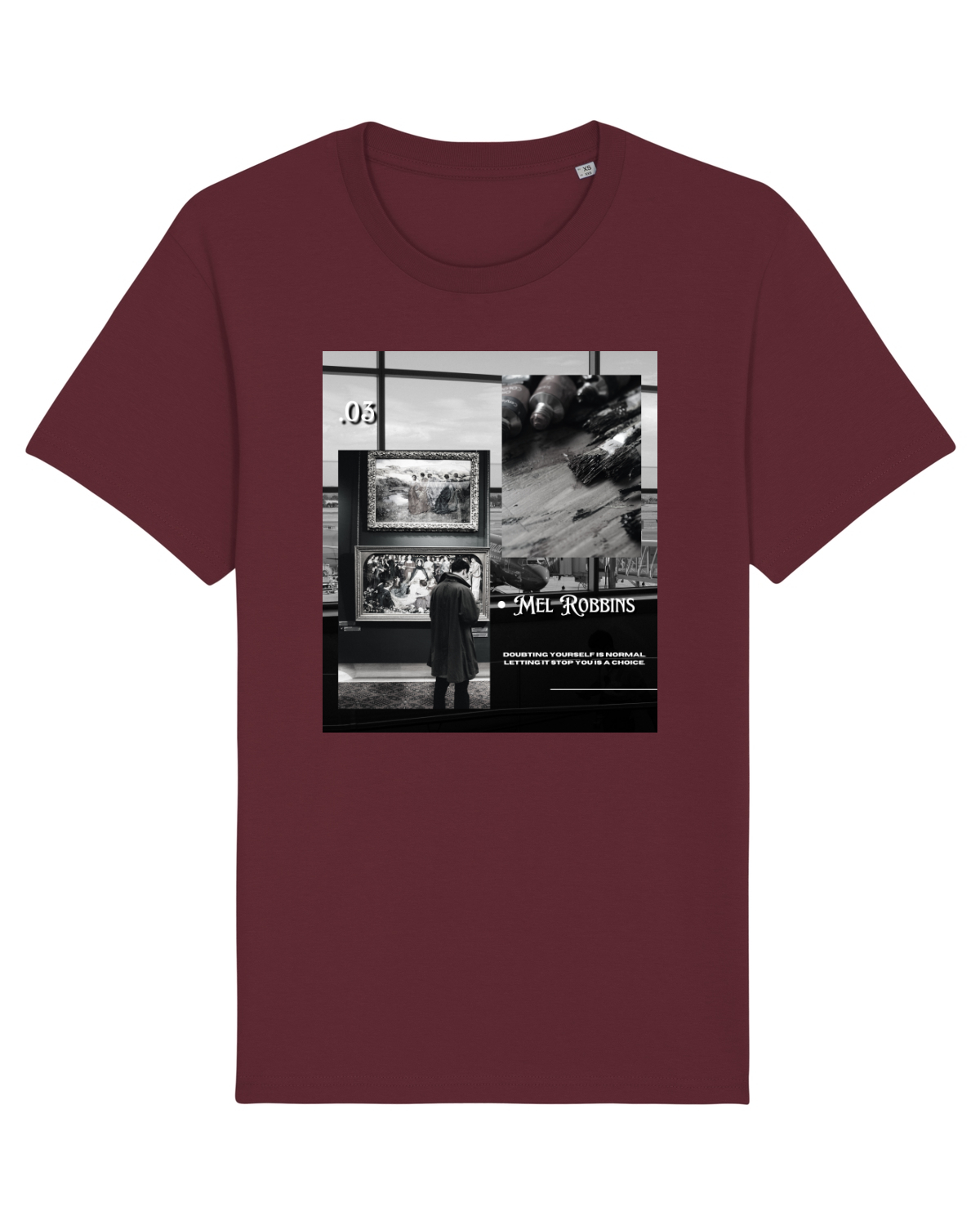 Tricou mânecă scurtă Unisex Rocker Burgundy