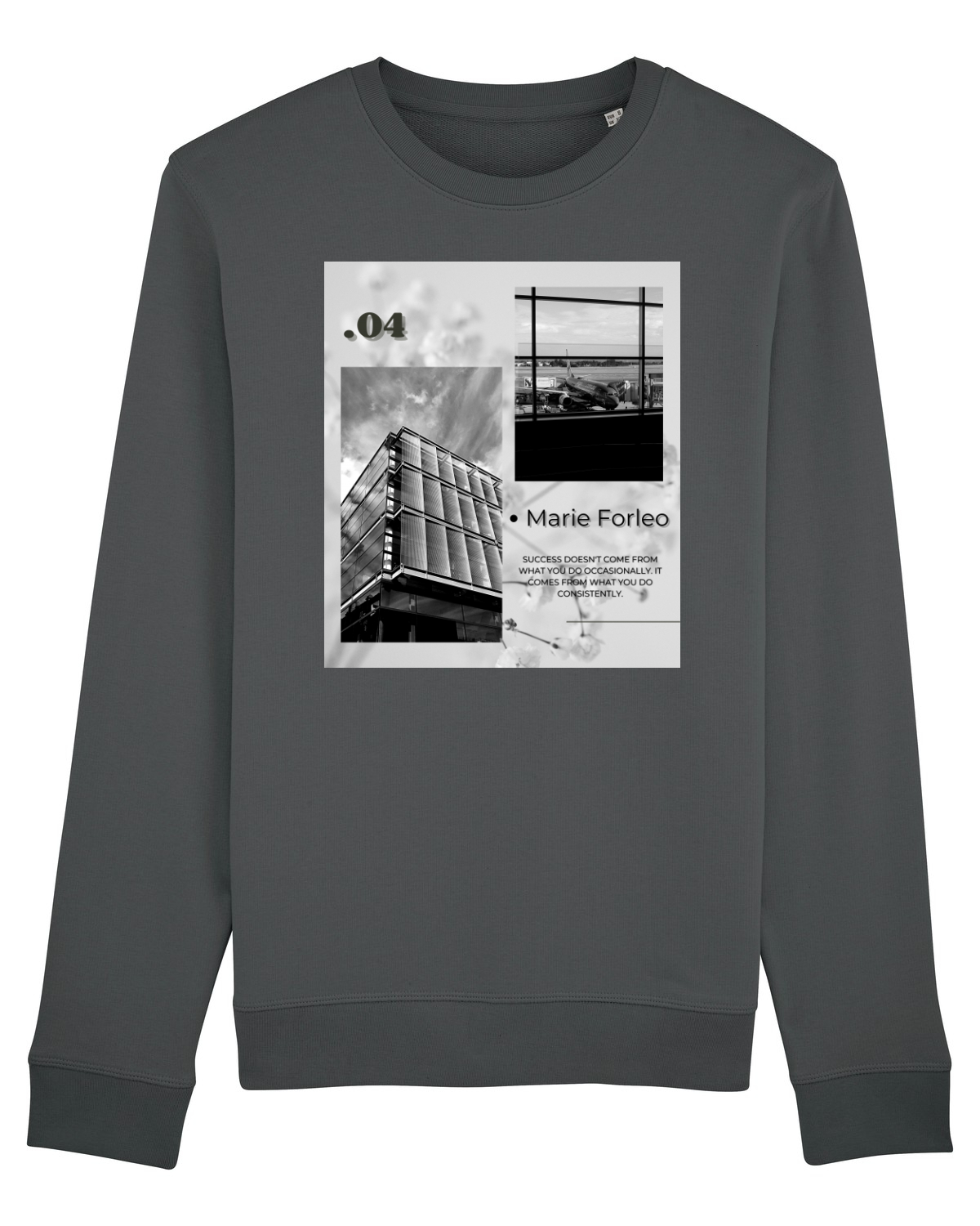 Bluză mânecă lungă Unisex Rise Anthracite