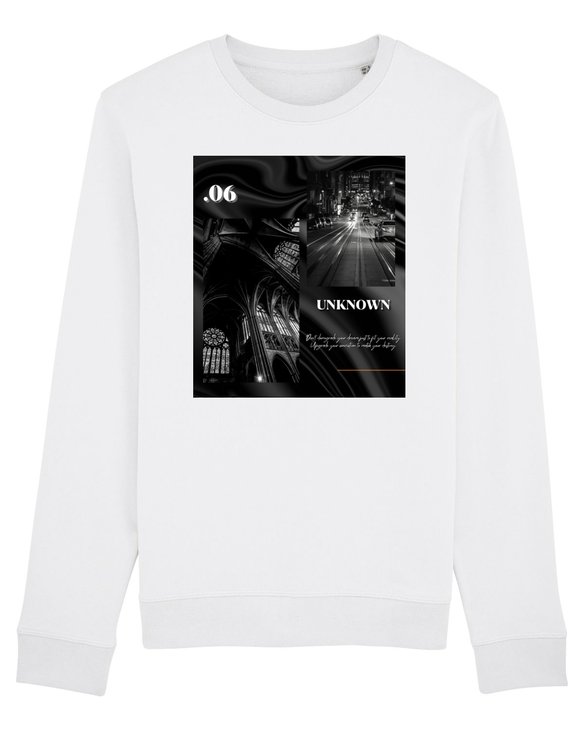 Bluză mânecă lungă Unisex Rise White