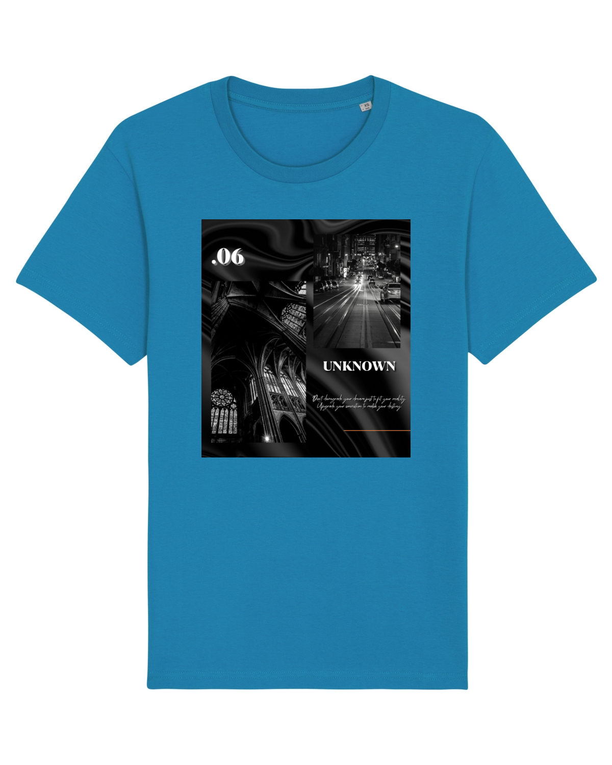 Tricou mânecă scurtă Unisex Rocker Azur