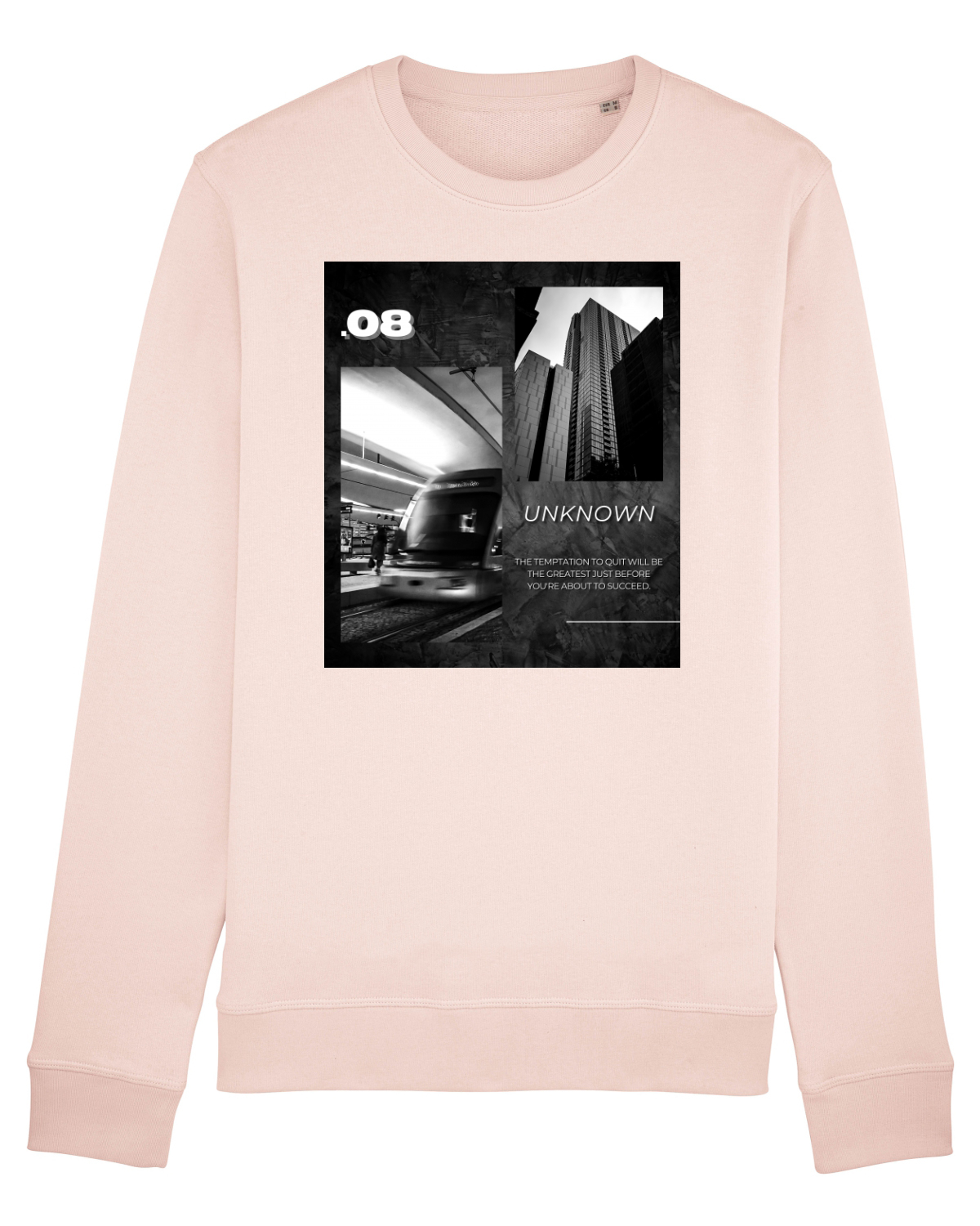 Bluză mânecă lungă Unisex Rise Candy Pink