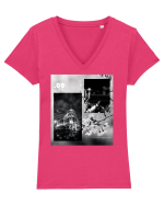 N M 0 9 Tricou mânecă scurtă guler V Damă Evoker