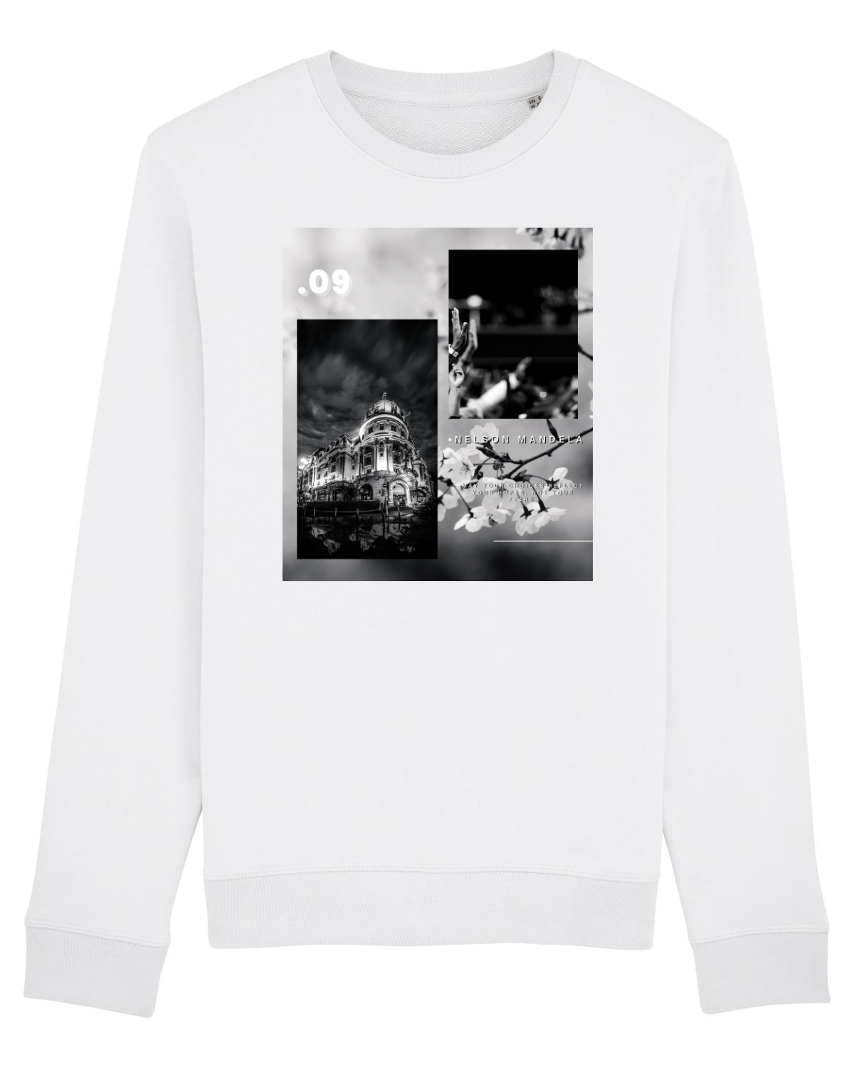 Bluză mânecă lungă Unisex Rise White