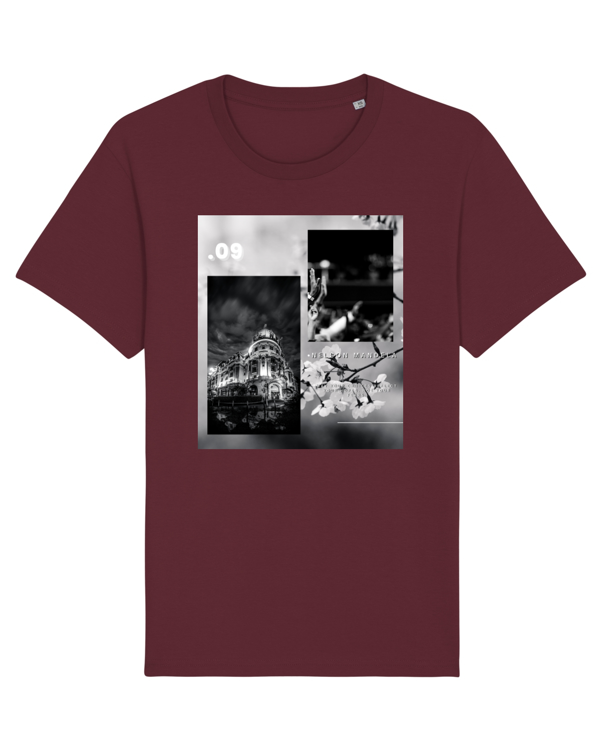 Tricou mânecă scurtă Unisex Rocker Burgundy