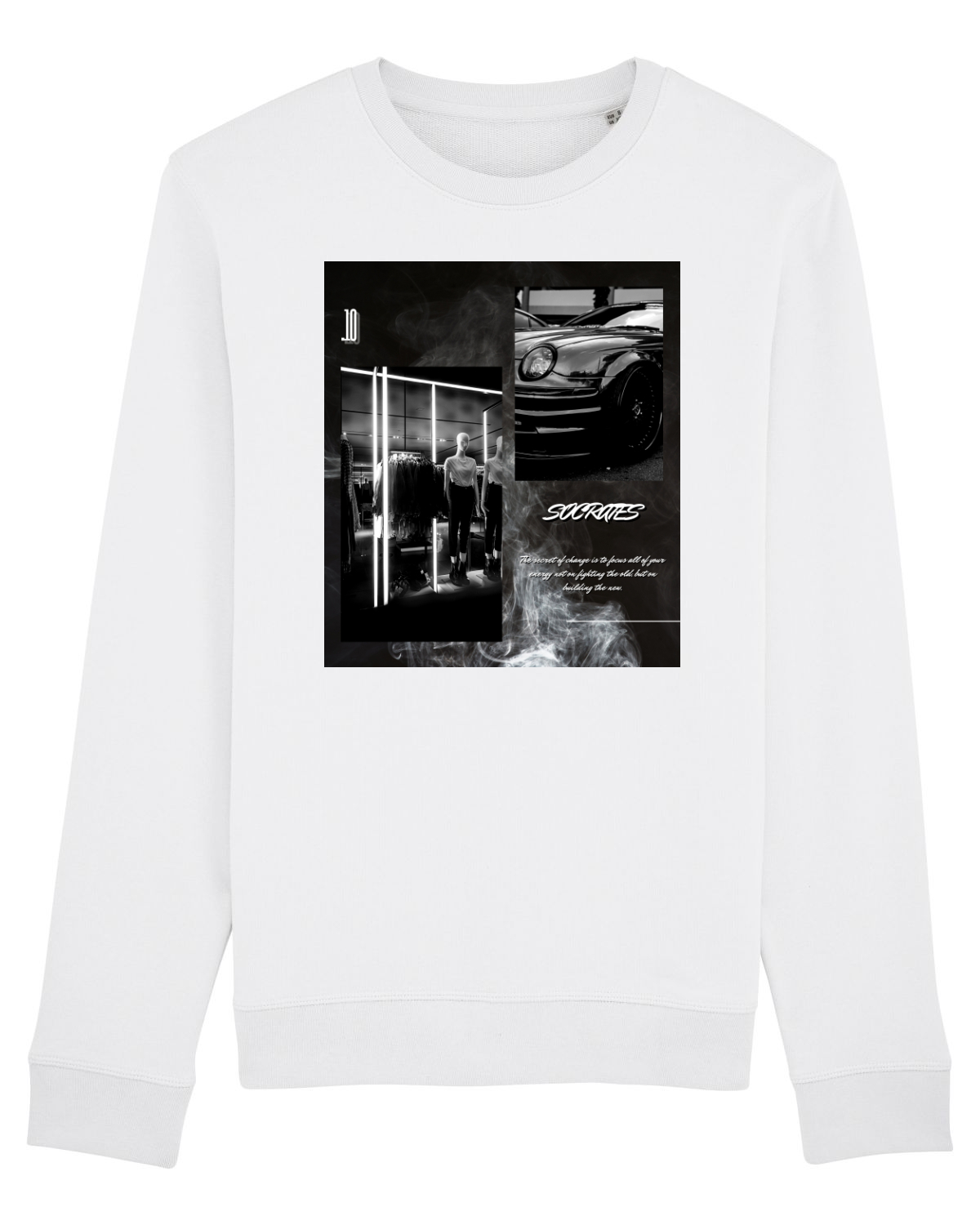 Bluză mânecă lungă Unisex Rise White