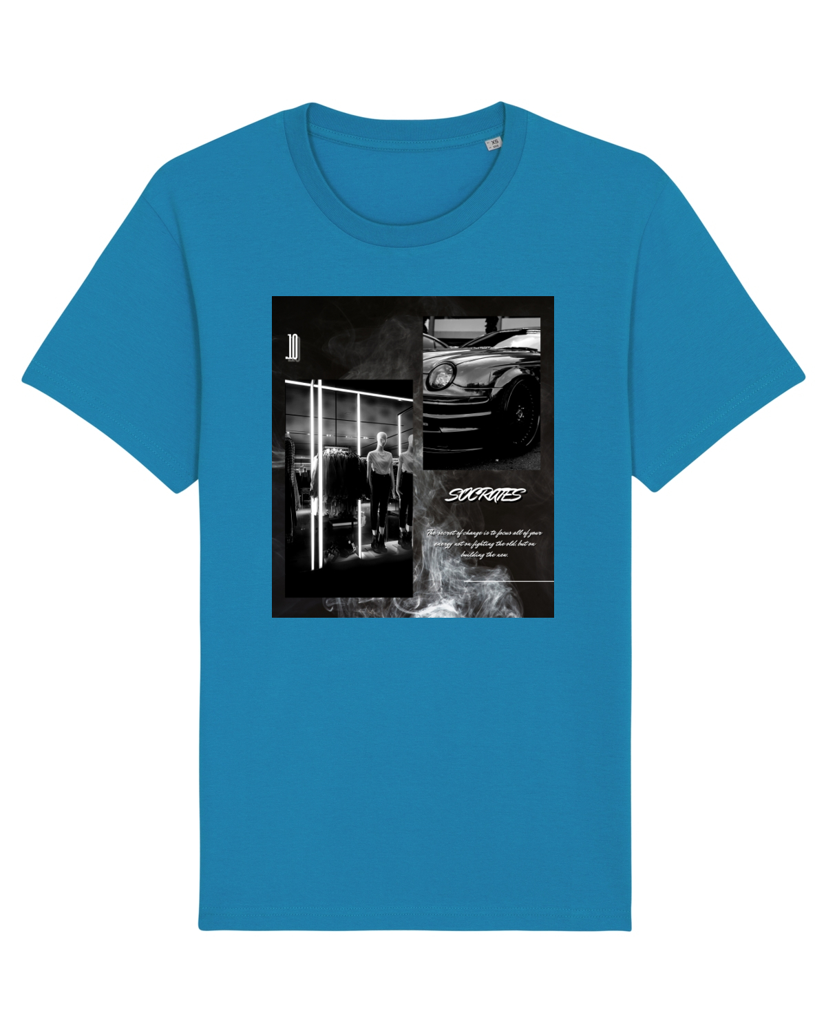 Tricou mânecă scurtă Unisex Rocker Azur