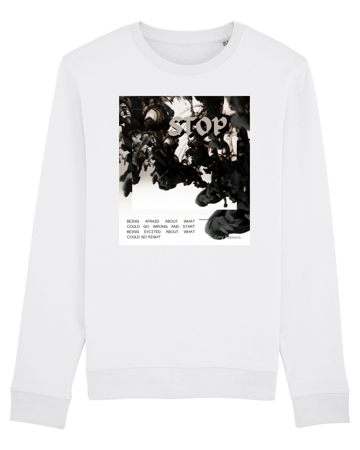 Bluză mânecă lungă Unisex Rise White