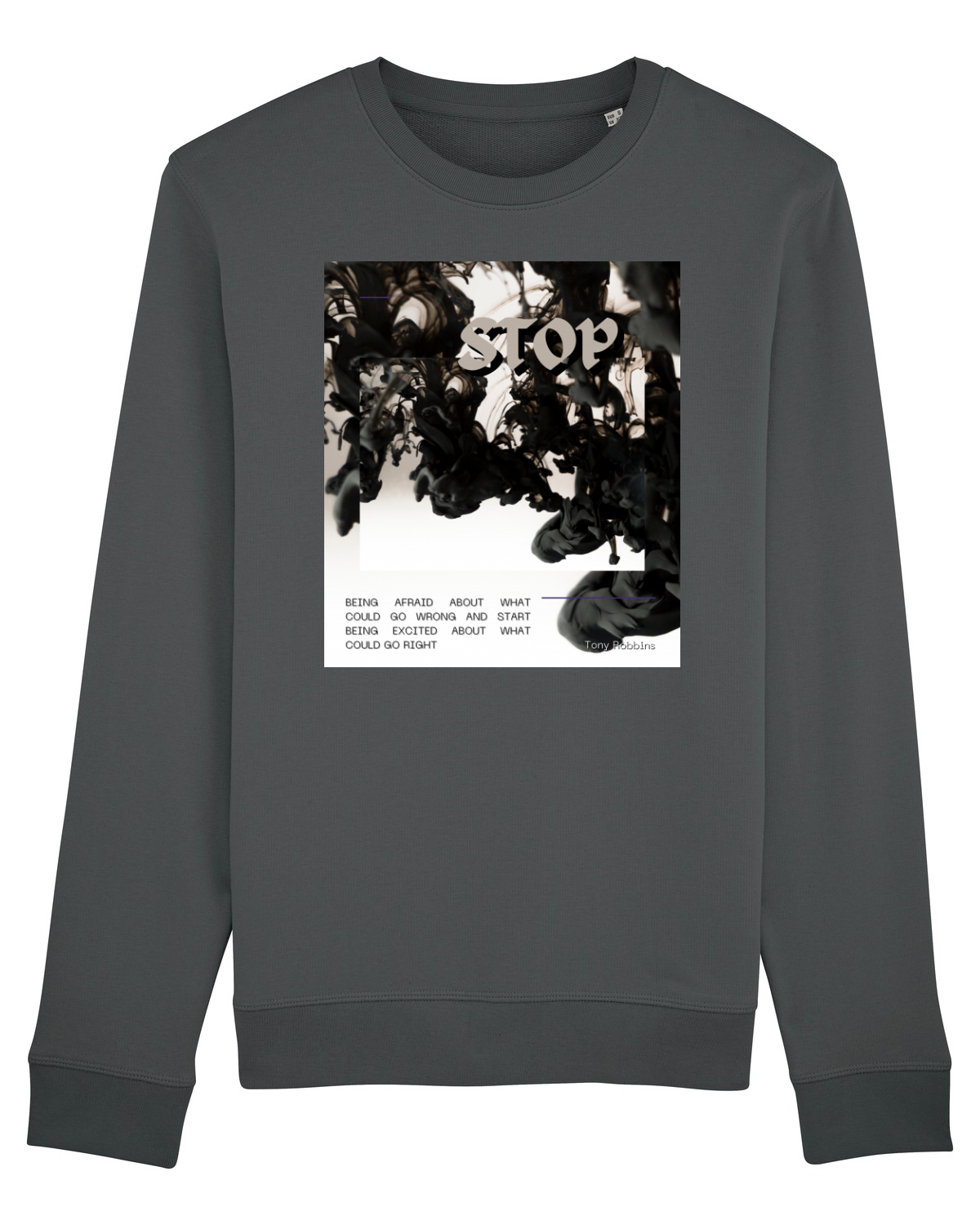 Bluză mânecă lungă Unisex Rise Anthracite