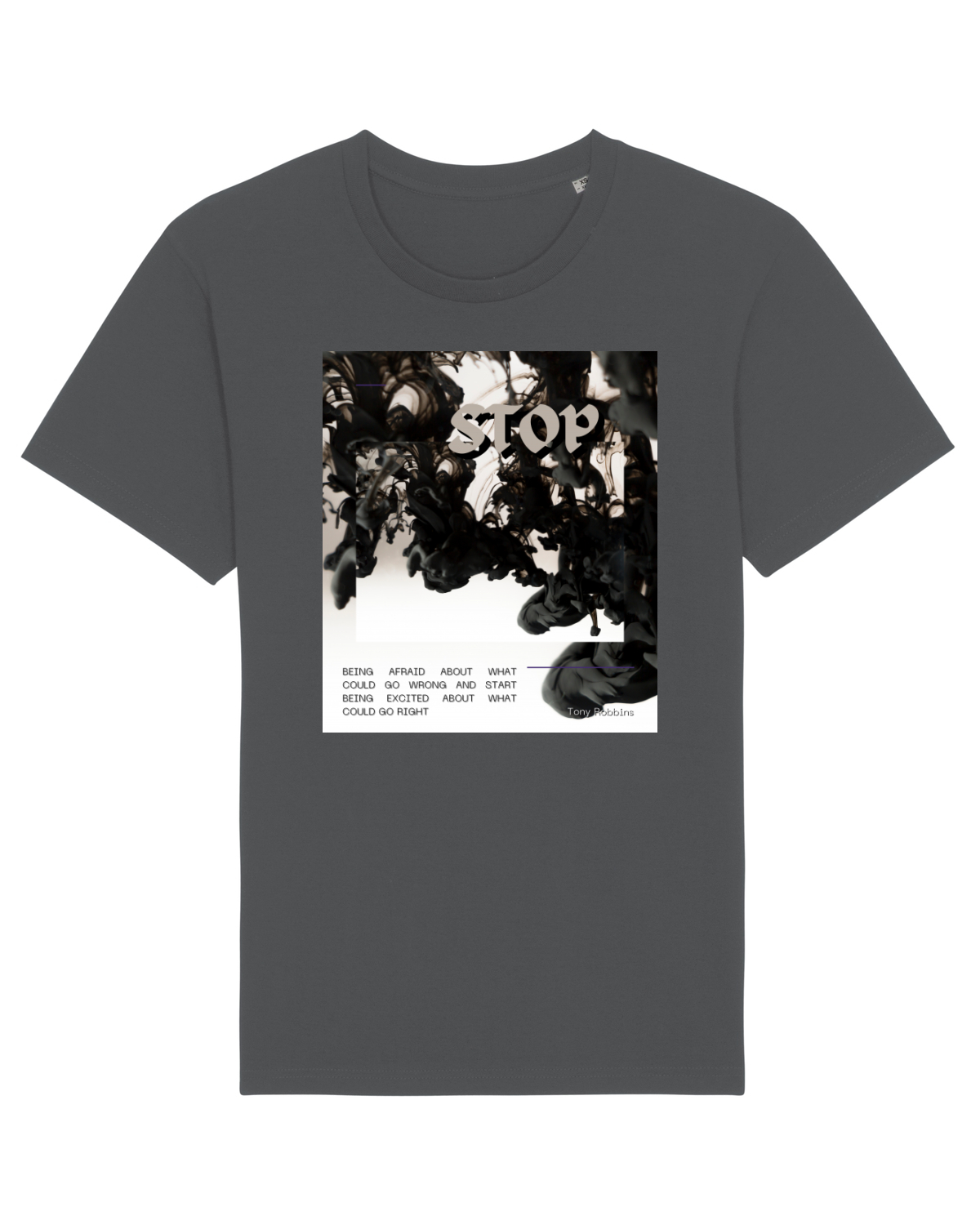Tricou mânecă scurtă Unisex Rocker Anthracite