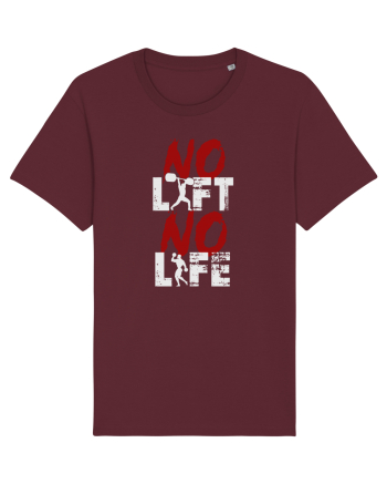 No Lift No Life Burgundy