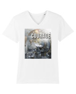 COURAGE Tricou mânecă scurtă guler V Bărbat Presenter